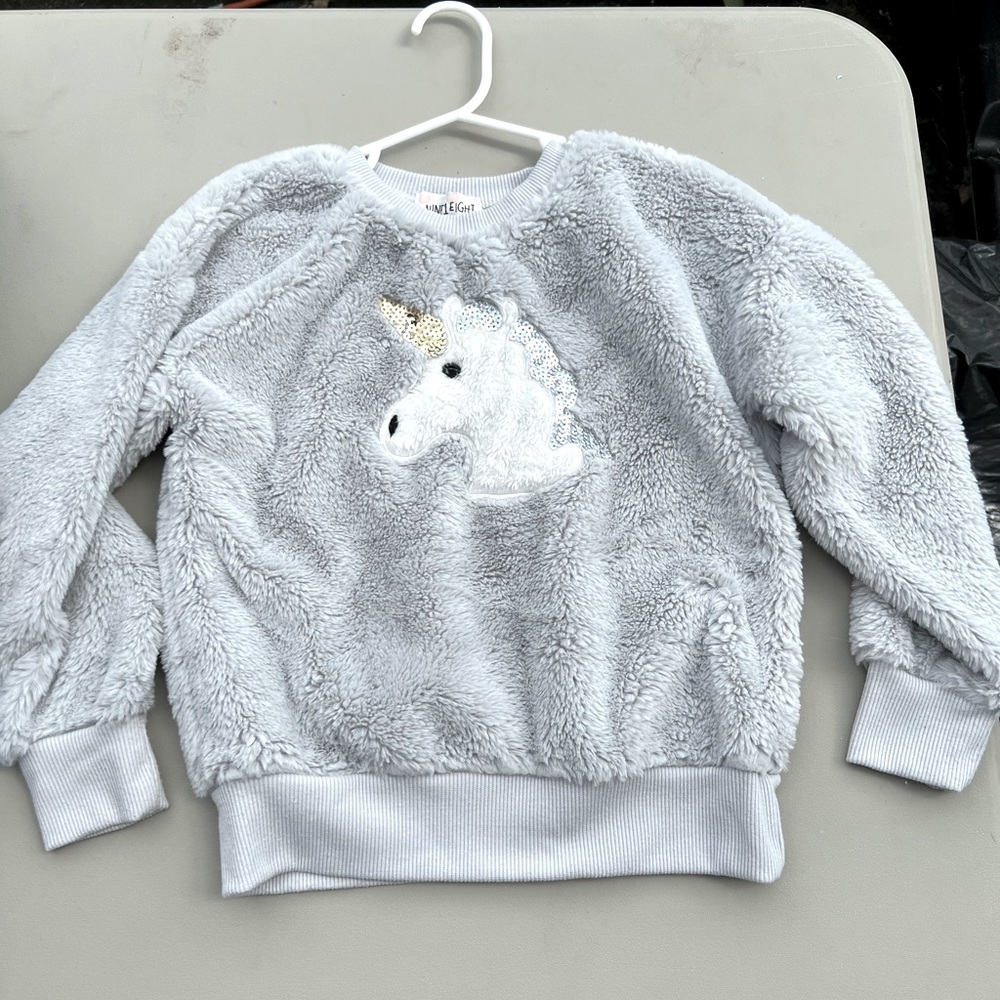 Fuzzy unicorn sweatshirt